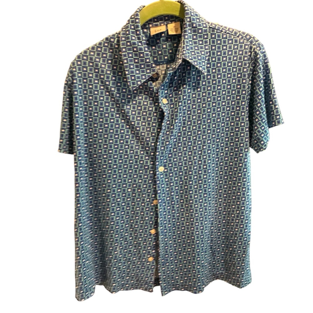 GAP Women’s Blue Patterned Shirt